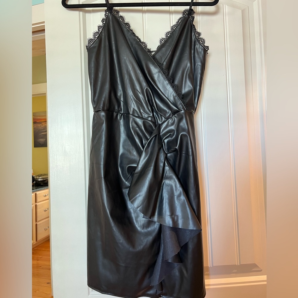 Leather like dress